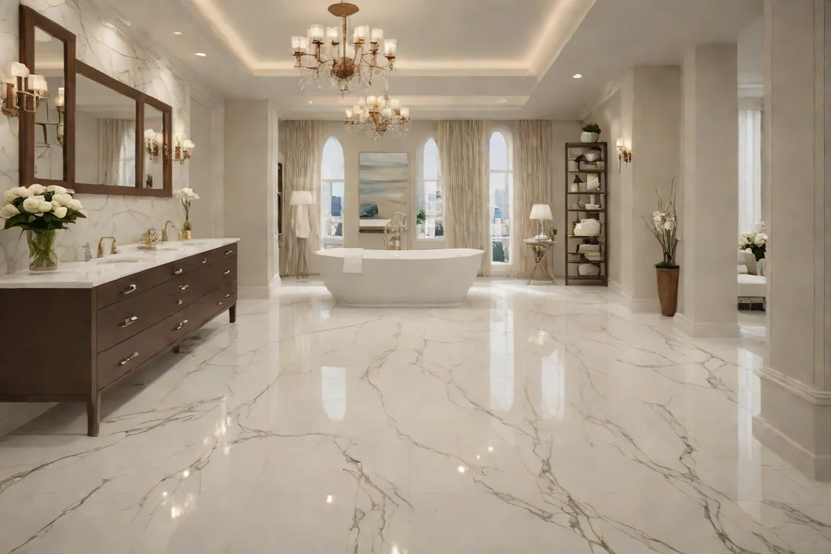 Viviano Premium Polished Marble Tile Viviano Premium Polished Marble Tile - Bedroom Flooring Options