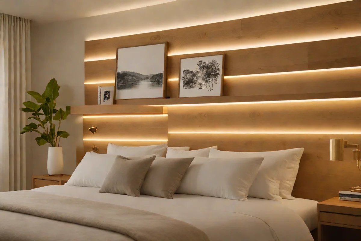 Cantilevered Wooden Ledge Lighting - Bedroom Lighting Ideas