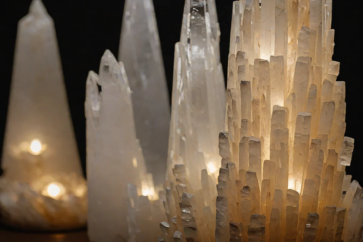 Selenite Crystal Bedside Spire Lamps - Bedroom Lighting Ideas