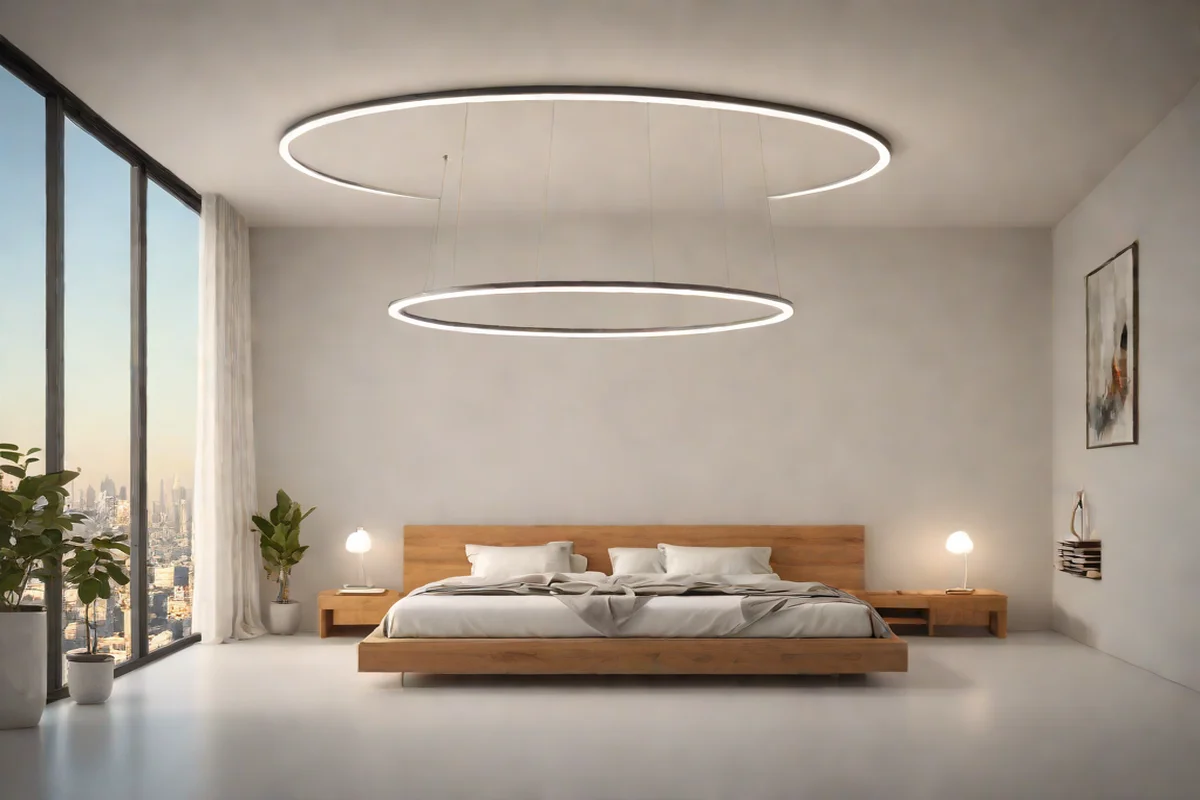 Minimalist Halo Ring Pendants - Bedroom Lighting Ideas