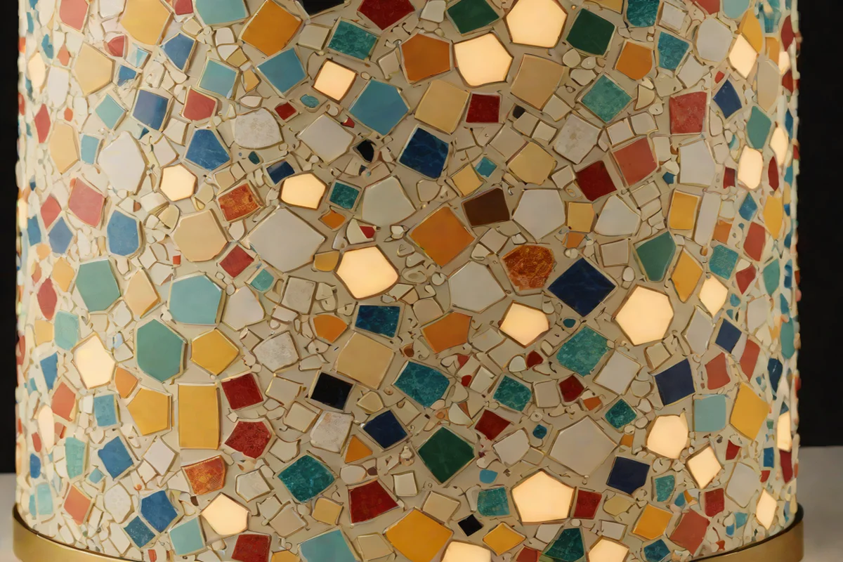 Terrazzo-Base Lamps with Opal Bulbs - Bedroom Lighting Ideas