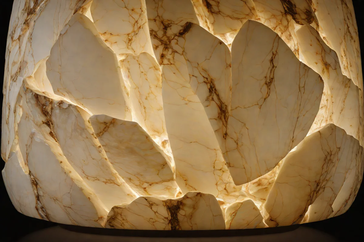Alabaster Stone Sculptural Table Lamps - Bedroom Lighting Ideas
