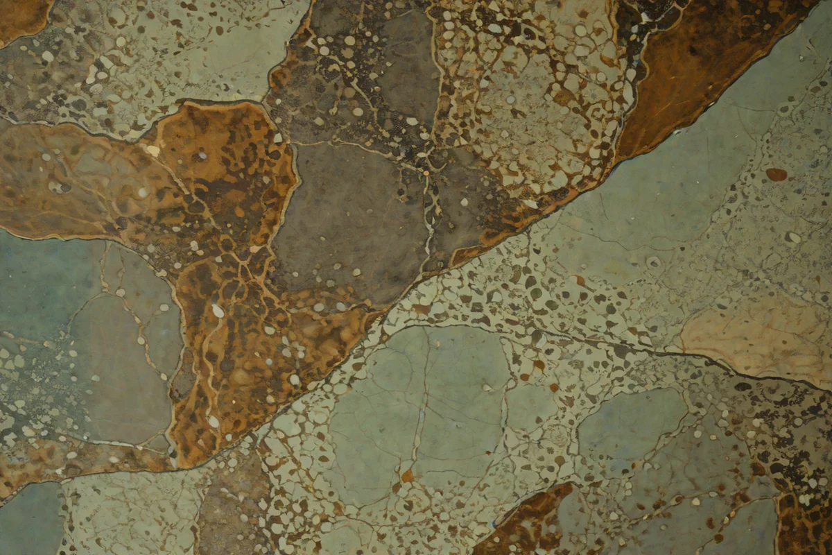 DIY Concrete Staining for Geological Patina: - Concrete Slab Patio Makeover Ideas