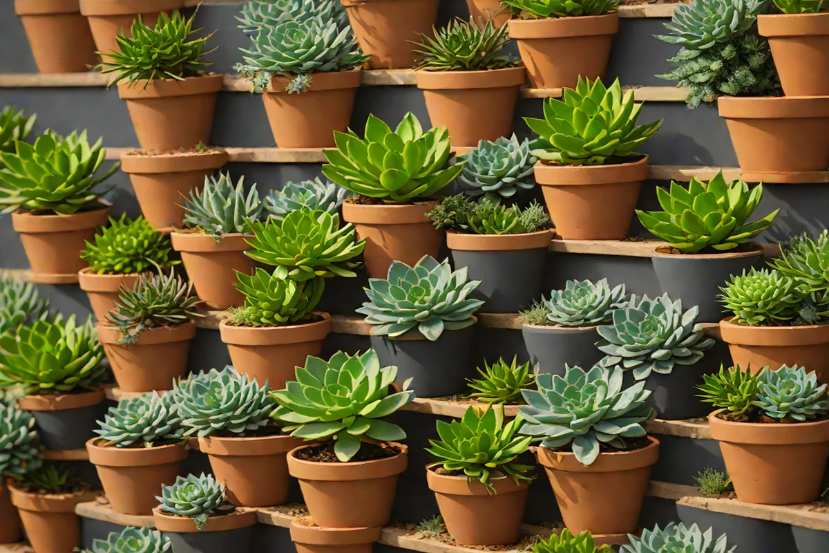 Terracotta Tiering for Vertical Real Estate: - Dollar Tree Outdoor Decor Hacks