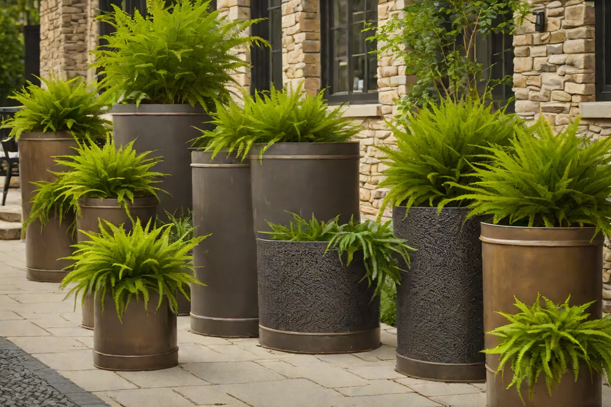 Industrial-Luxe Trash Can Planters: - Dollar Tree Outdoor Decor Hacks