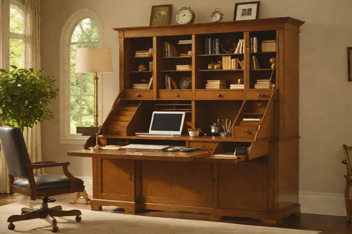 The Drop-Front Bureau Masterpiece - Home Office in Your Living Room