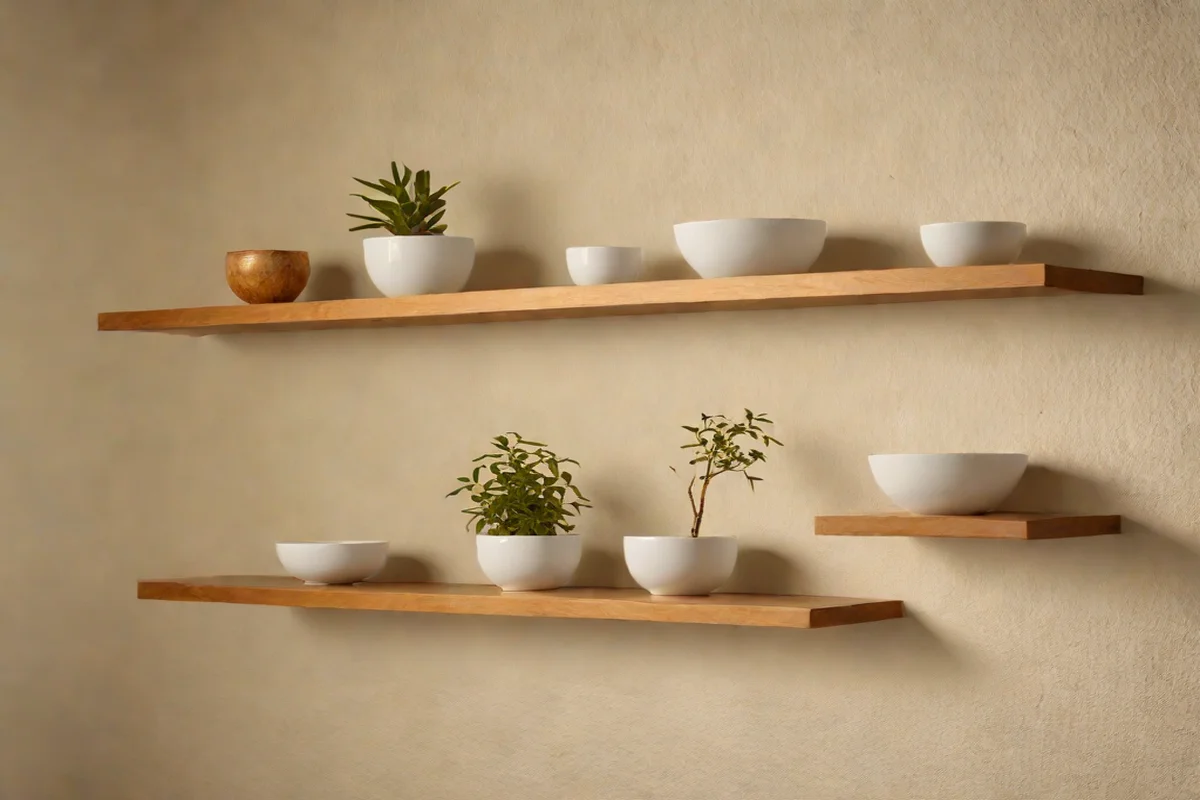 Minimalist Floating Ledges for Inventory Clarity - Japandi Interior Design Ideas