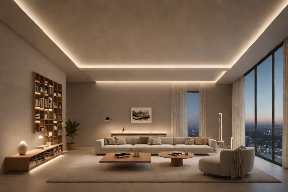 Strategic Layering of Indirect Biological Lighting - Japandi Interior Design Ideas