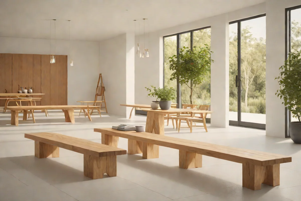 Multi-Functional Artisanal Benches for Spatial Intelligence - Japandi Interior Design Ideas