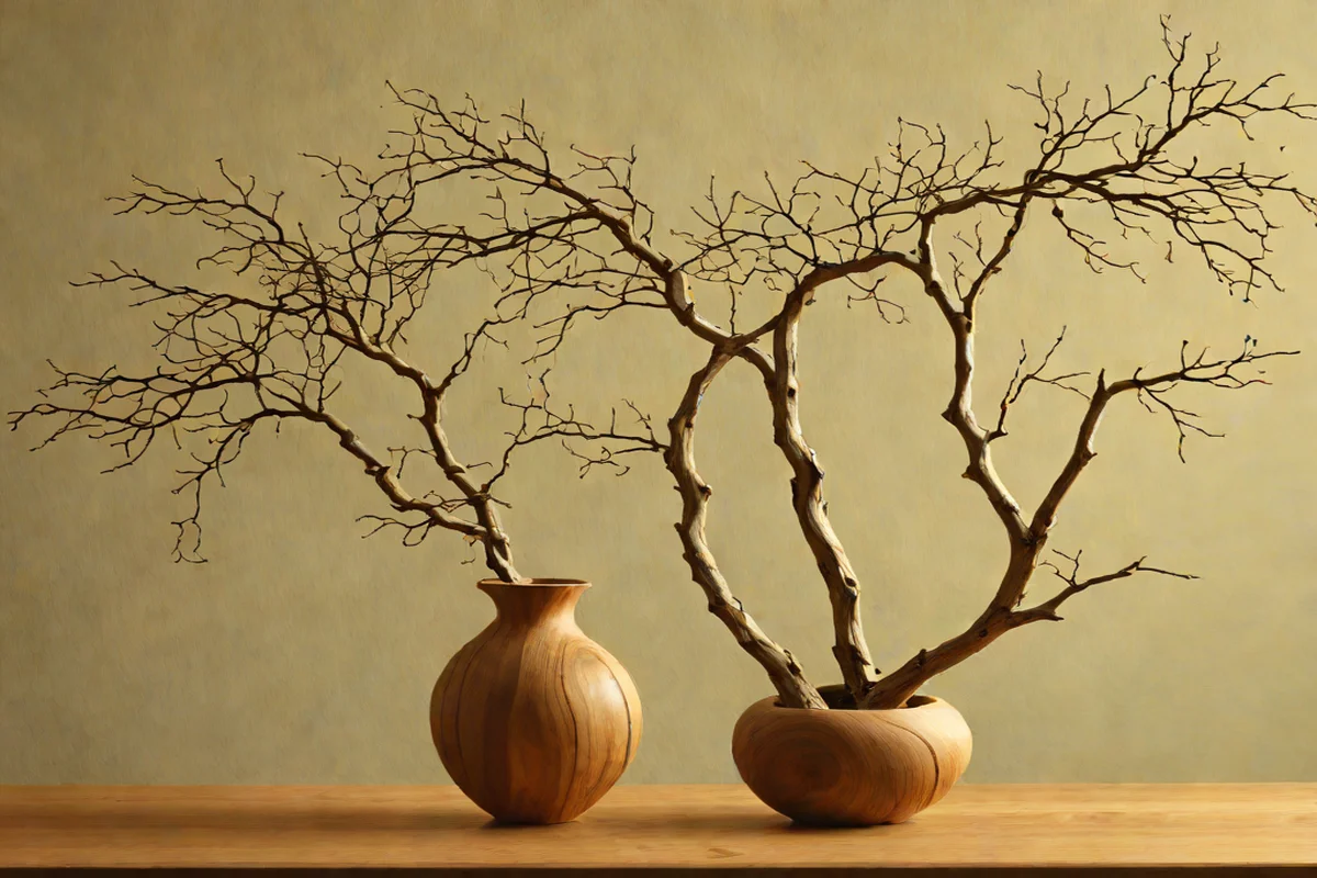The Asymmetrical Rhythm of Ikebana Branches - Japandi Interior Design Ideas