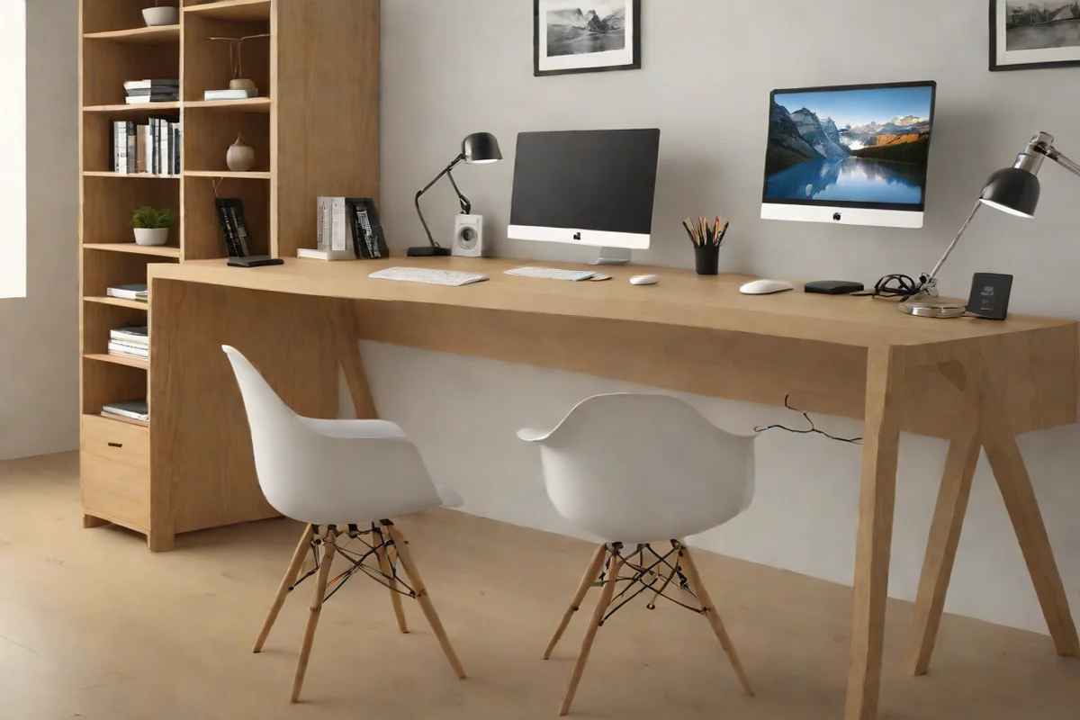 Hidden Tech and Cable Closets - Modern Home Office Ideas