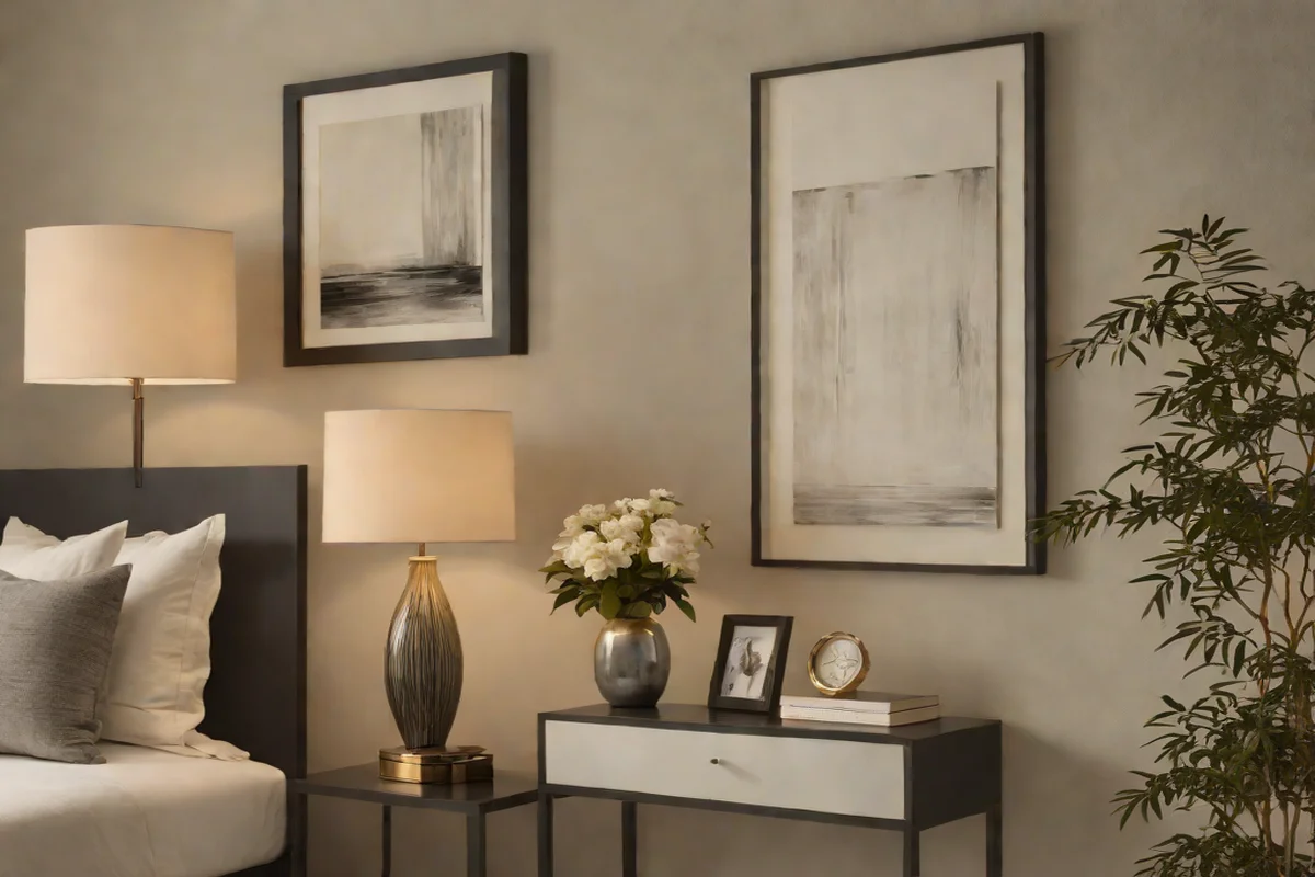 Introduce a Visual Backdrop with Framed Art or Mirrors - Styling a Nightstand