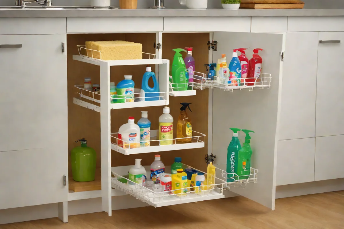 Modular Expandable Under-Sink Organizer Shelves - Under-Sink Storage Ideas