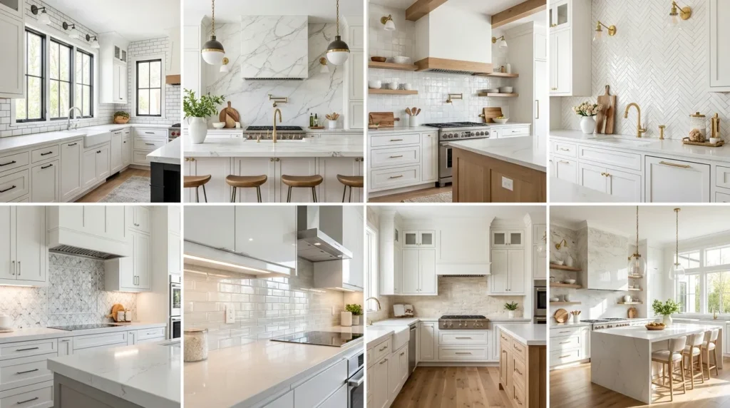 Backsplash Ideas for White Kitchens