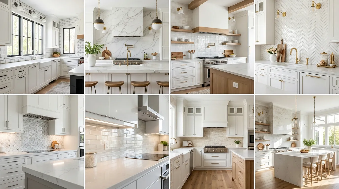 Backsplash Ideas for White Kitchens