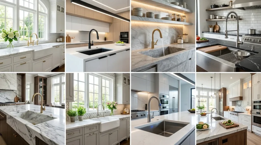 Luxury Kitchen Faucet & Sink Styles