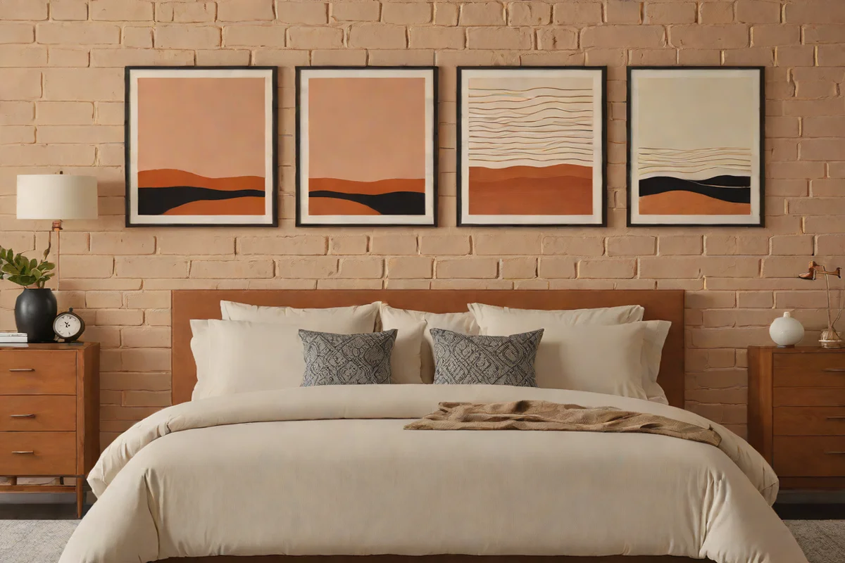 The Graphic Soul of High-Contrast Diptych Duos The Graphic Soul of High-Contrast Diptych Duos - Artwork Placement Ideas Above the Bed