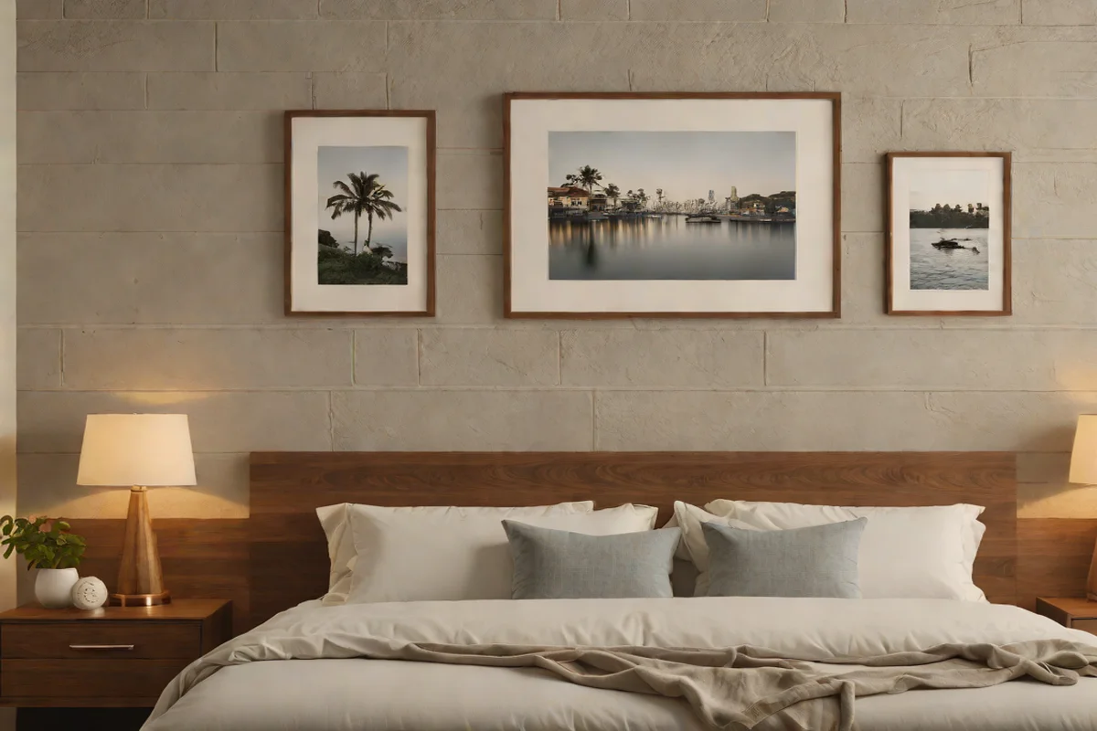 The Layered Floating Picture Ledge Lean The Layered Floating Picture Ledge Lean - Artwork Placement Ideas Above the Bed
