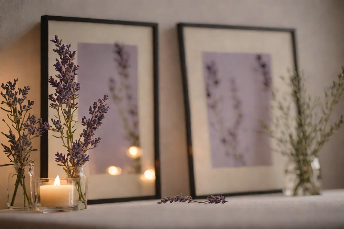 The Fragrant Scent-Scaping Botanical Pressed Frame The Fragrant Scent-Scaping Botanical Pressed Frame - Artwork Placement Ideas Above the Bed