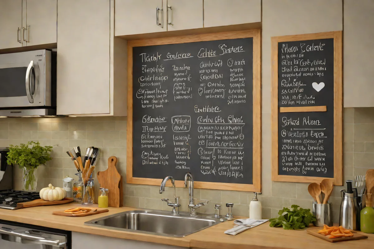 The Visual Sandbox Recipe Blackboard Segment - Backsplash Ideas for White Kitchens
