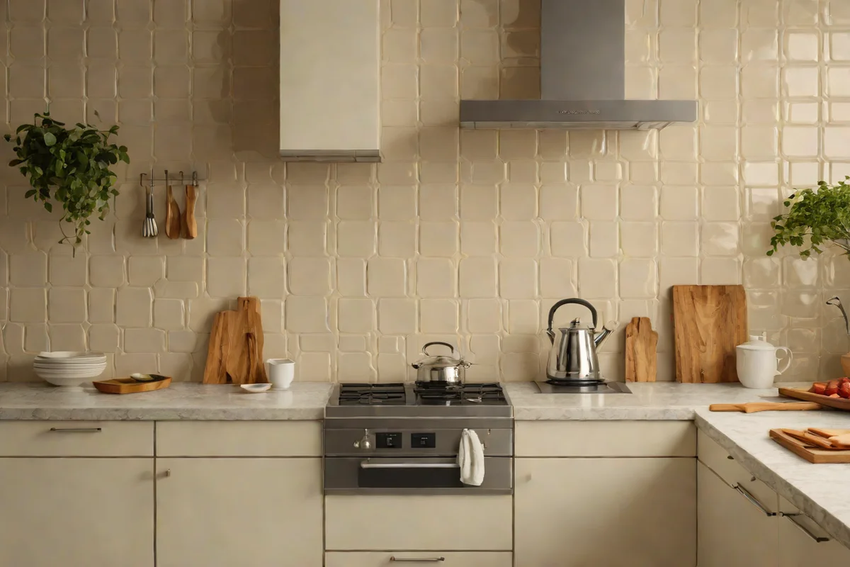 Symmetrical Axial Zellige Tile Matrices - Backsplash Ideas for White Kitchens