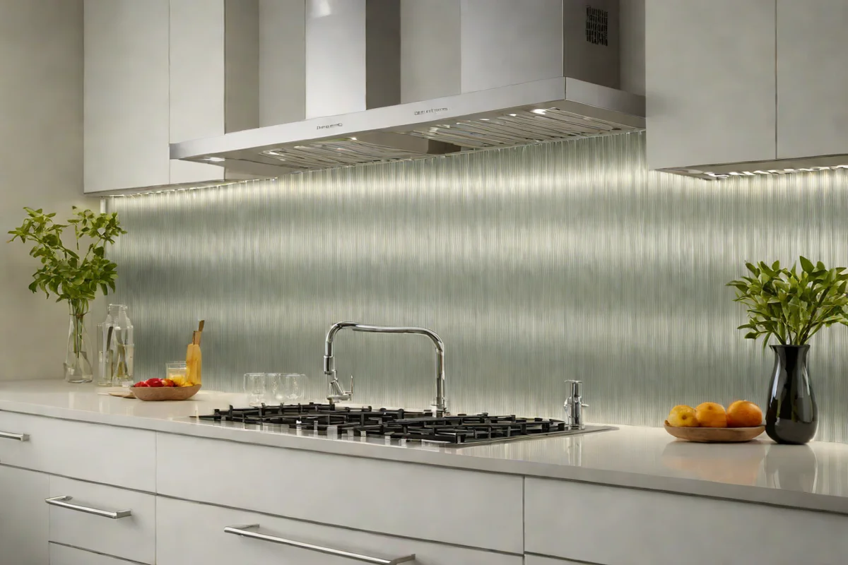 Low-Profile Fluted Glass Backsplash Ribbons - Backsplash Ideas for White Kitchens