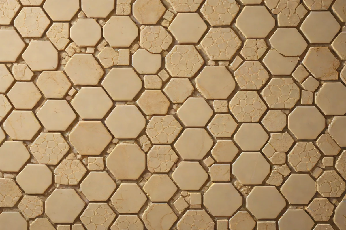 Custom Geometric Hexagonal Travertine Grids - Backsplash Ideas for White Kitchens