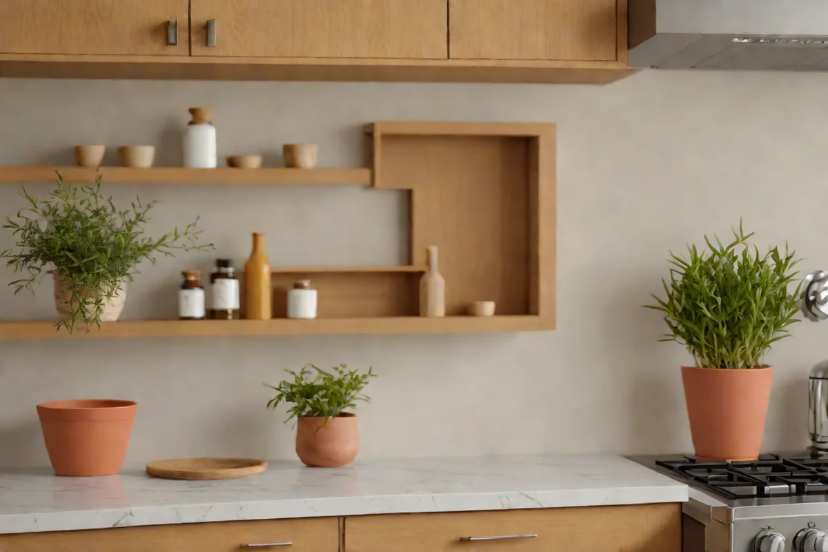 The Fragrant Scent-Scaping Herbal Shelf Inset - Backsplash Ideas for White Kitchens