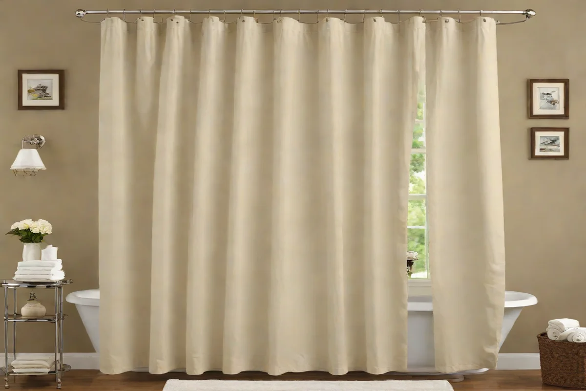 Extra-Wide Canvas Shower Curtain Extensions - Bathroom Decor Ideas on a Tiny Budget