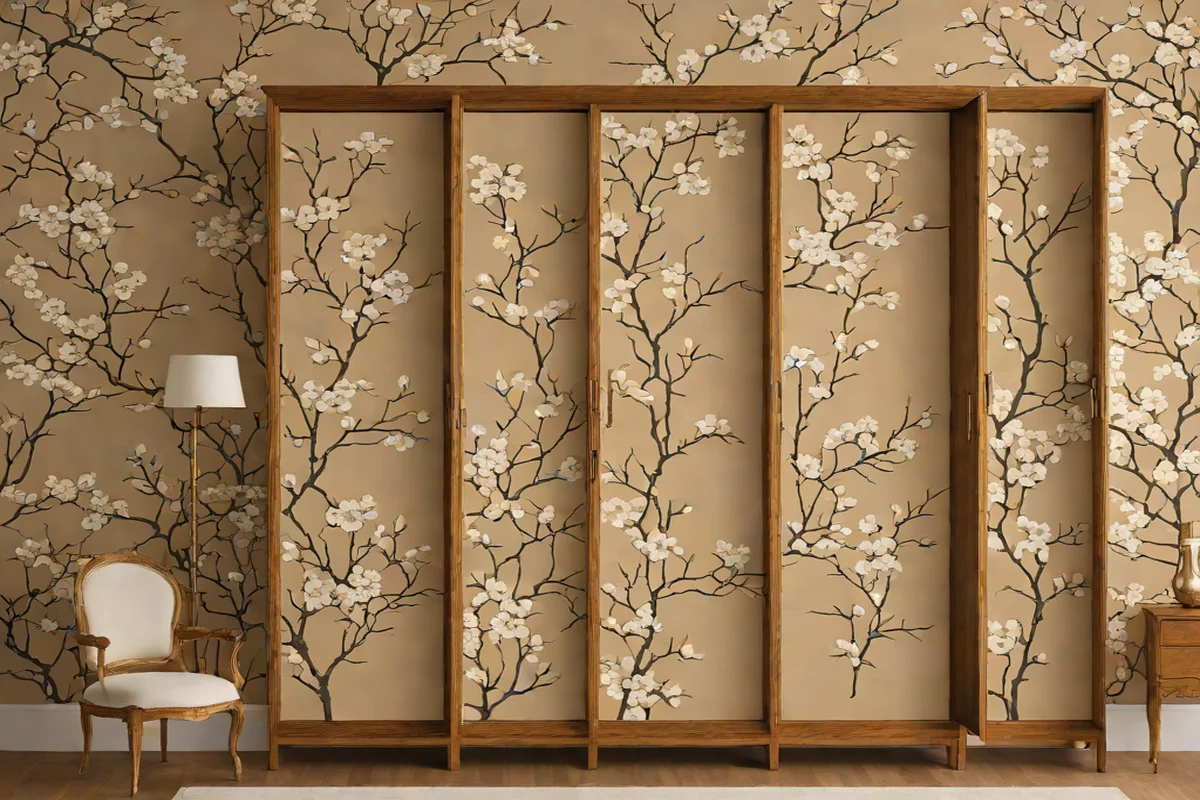 Botanical Chinoiserie Wallpaper Wardrobe Linings Botanical Chinoiserie Wallpaper Wardrobe Linings - Bedroom Closet Remodel Ideas