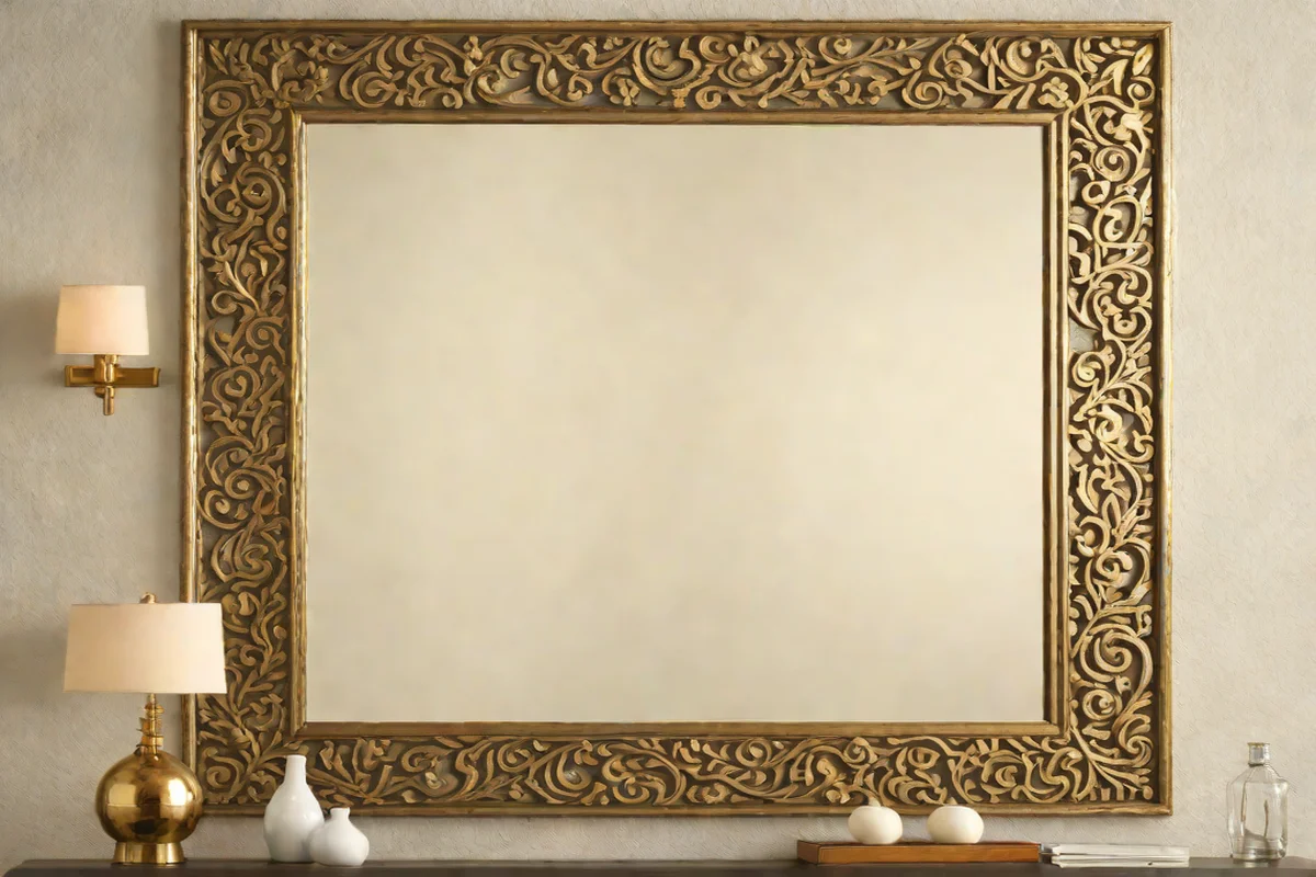 Antique Brass Vintage Intaglio Overlaps Antique Brass Vintage Intaglio Overlaps - Bedroom Mirror Placement Tips