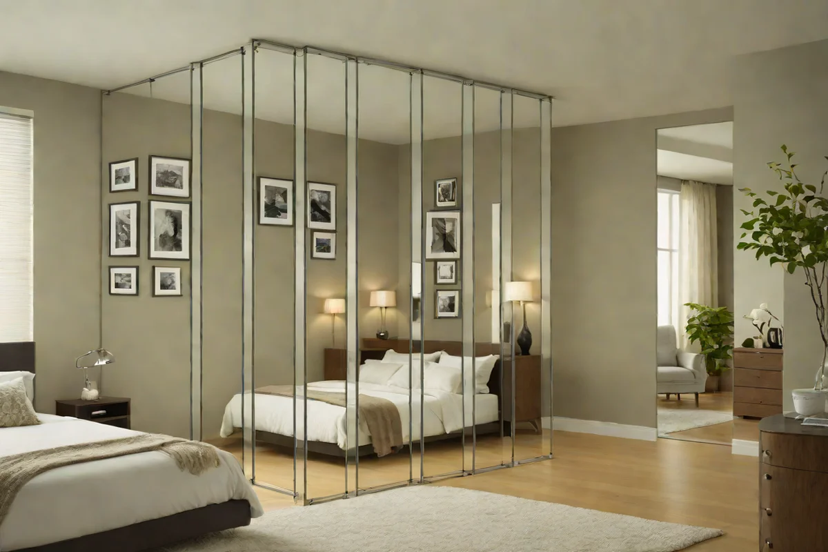 Clear Acrylic Floating Multi-Panel Matrices Clear Acrylic Floating Multi-Panel Matrices - Bedroom Mirror Placement Tips