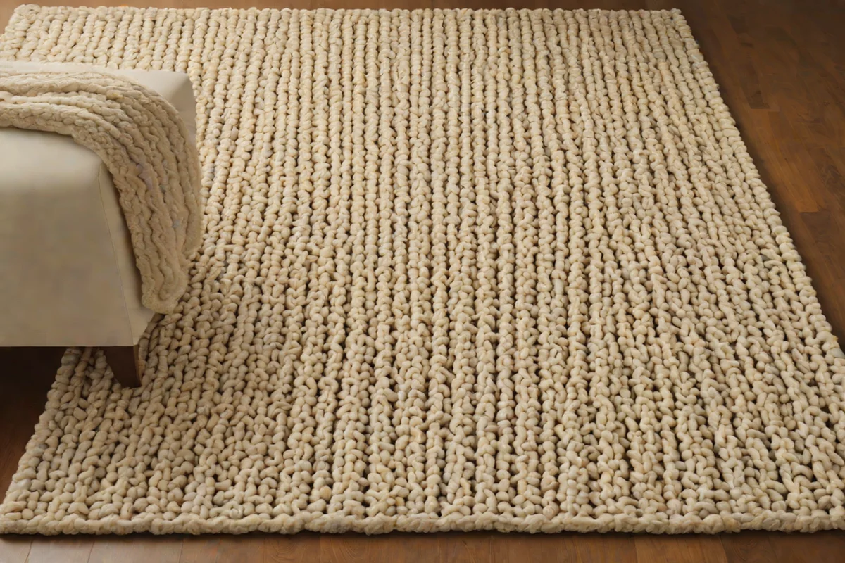 Chunky Woven Wool Cable-Knit Rugs Chunky Woven Wool Cable-Knit Rugs - Best Bedroom Rugs