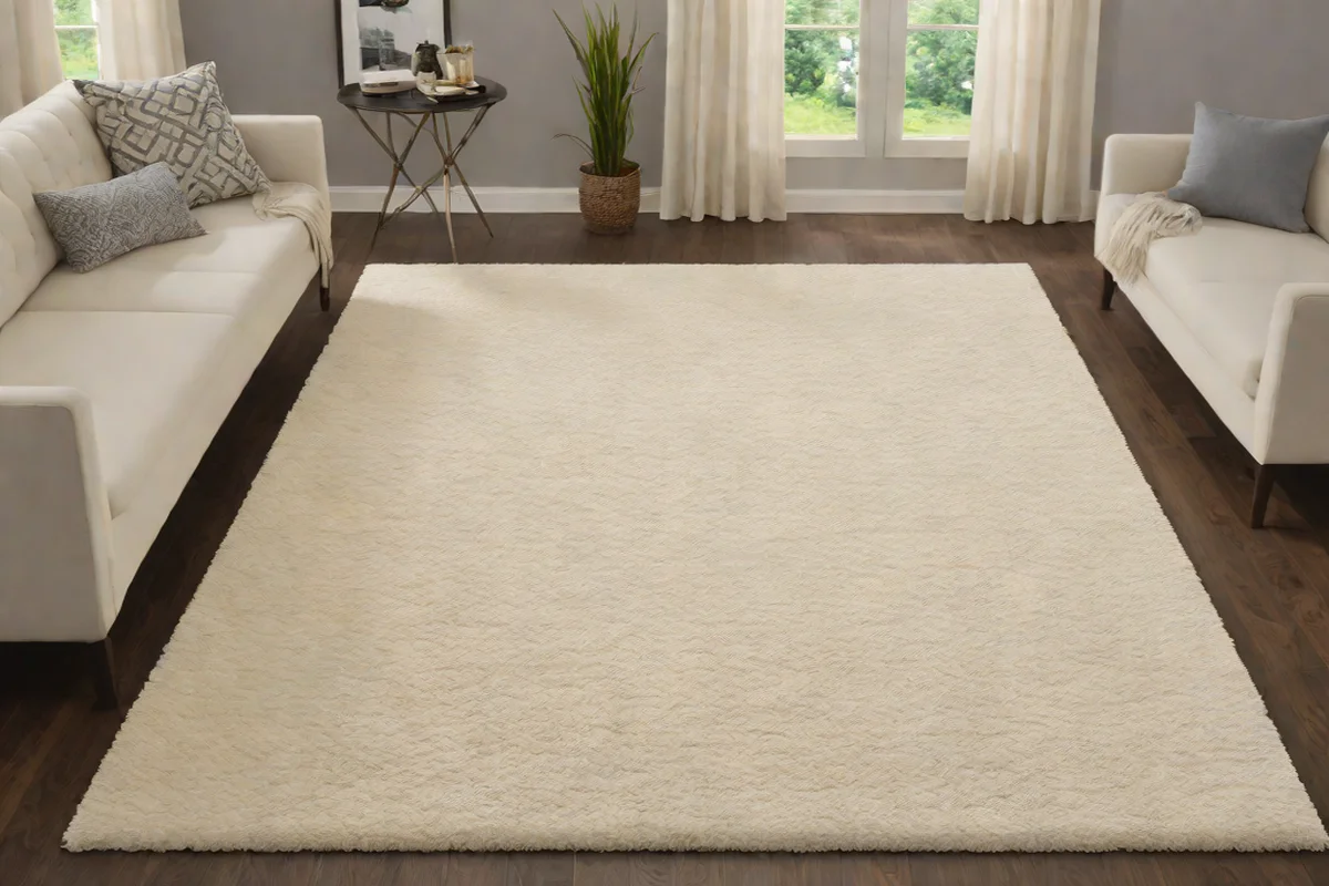 Unique Loom Solo Solid Silky Low-Pile Rug - Best Dining Room Rugs