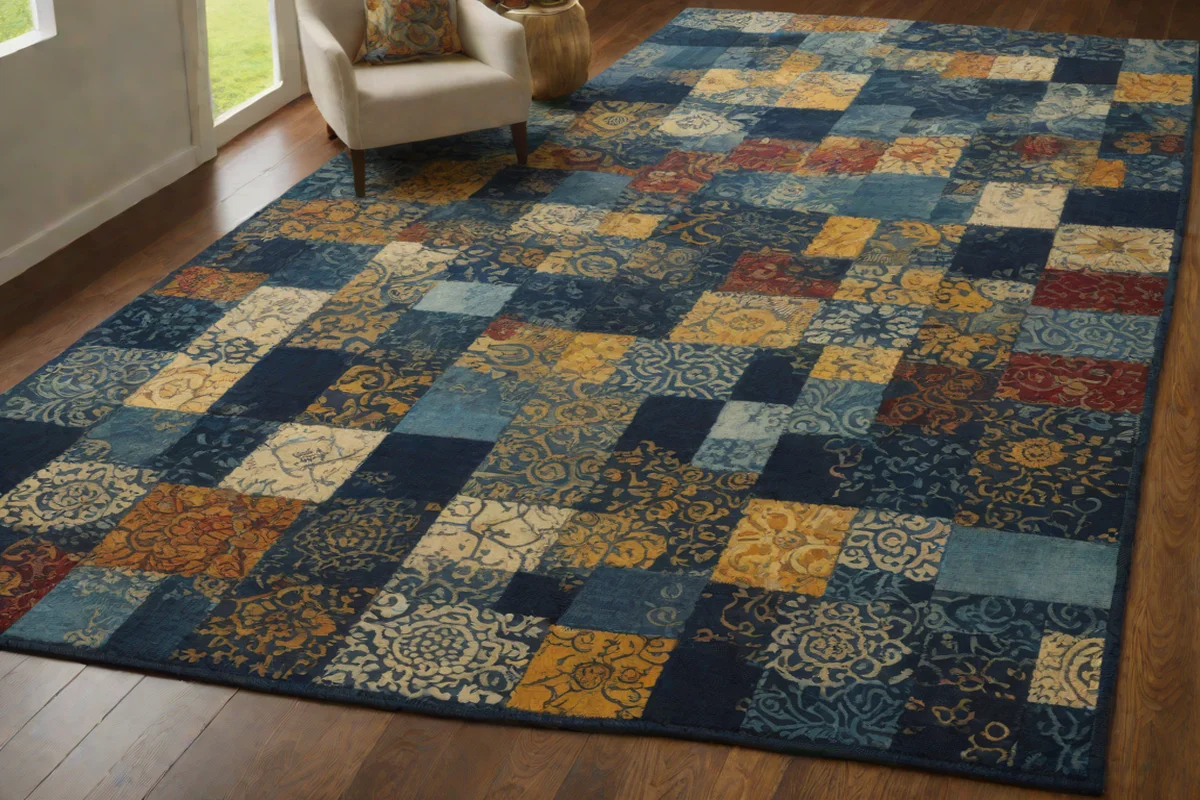 Surya Vintage Patchwork Over-Dyed Rug - Best Dining Room Rugs