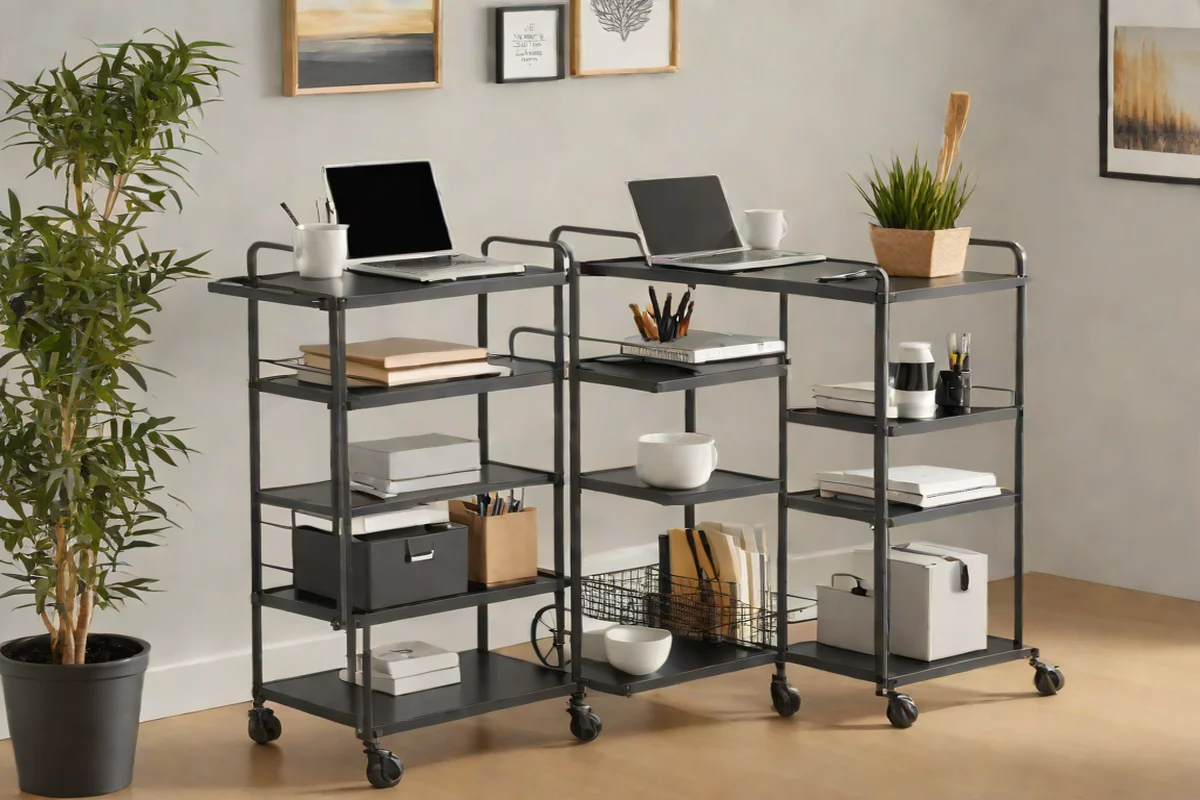Mobile Rolling Carts for Functional Utility - Dorm Room Decorating Ideas