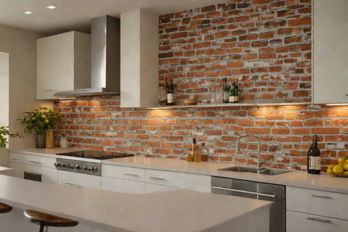 Softening Masonry Horizons with Reclaimed Brick Backsplashes Softening Masonry Horizons with Reclaimed Brick Backsplashes - Farmhouse Kitchen Decor Ideas
