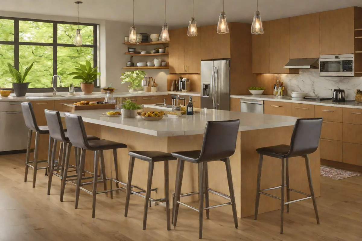 Low-Profile Modular Leather Barstools Low-Profile Modular Leather Barstools - Farmhouse Kitchen Decor Ideas