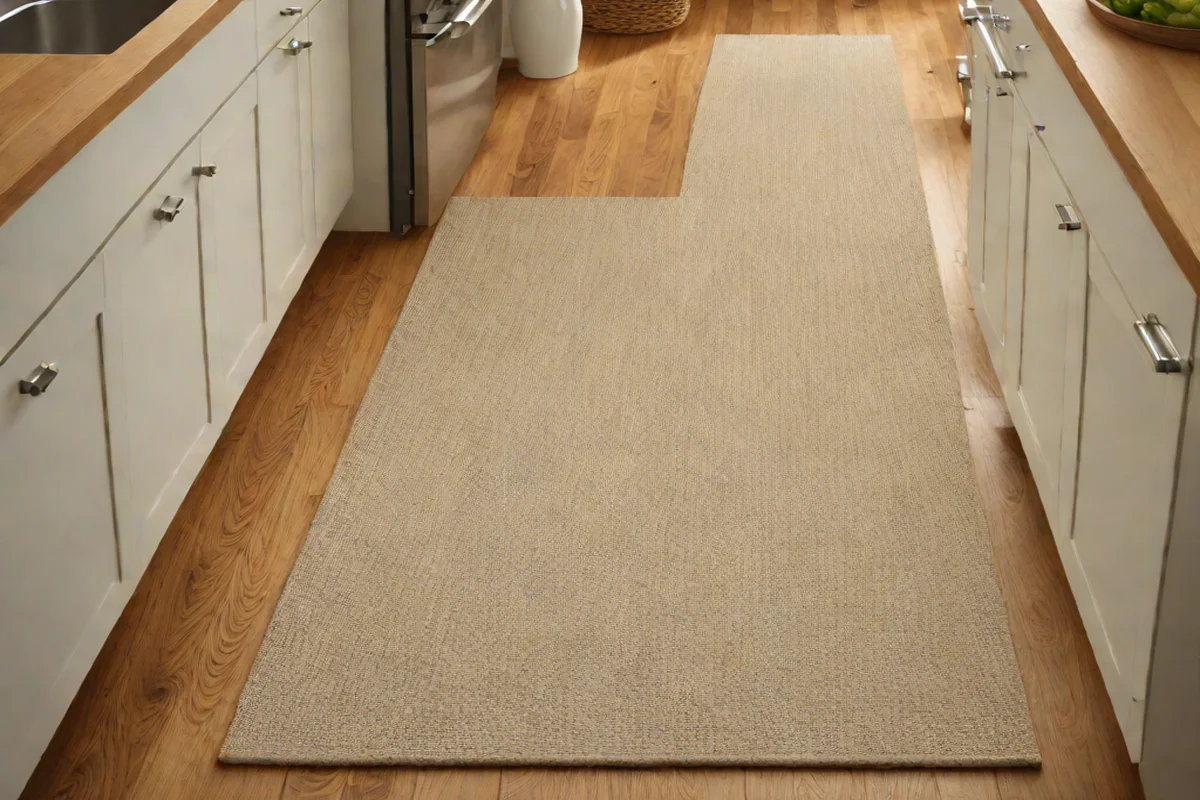 Layered Dual-Texture Low-Pile Kitchen Rugs Layered Dual-Texture Low-Pile Kitchen Rugs - Farmhouse Kitchen Decor Ideas