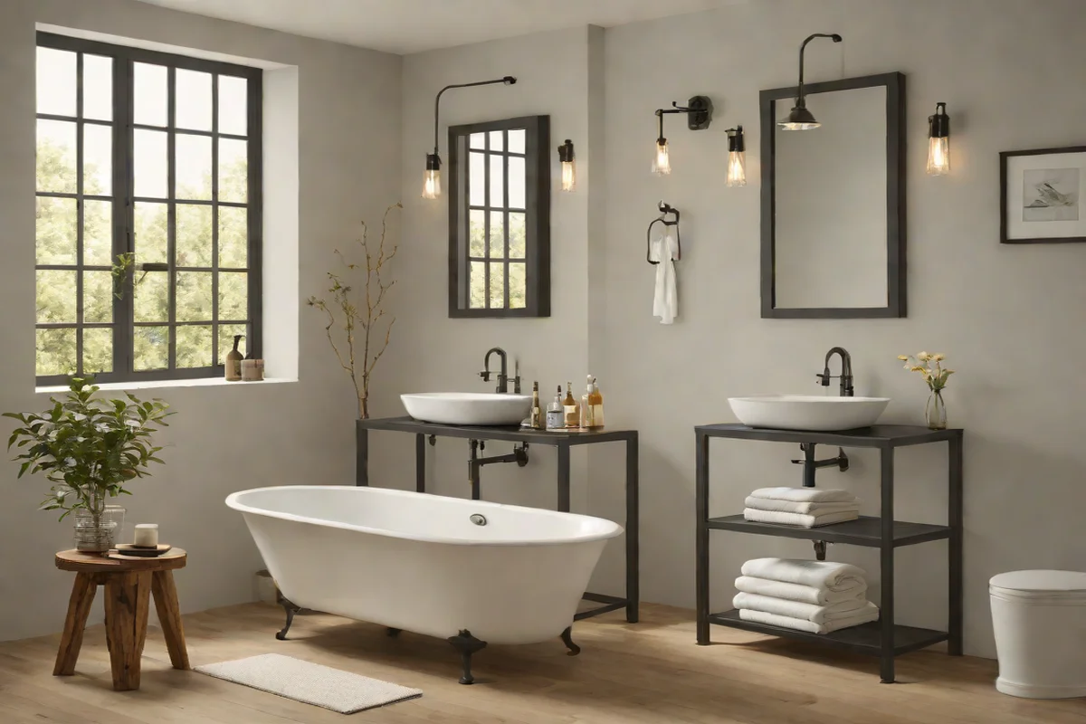 Industrial Raw Iron Strapped Plinths Industrial Raw Iron Strapped Plinths - Freestanding Tub Ideas