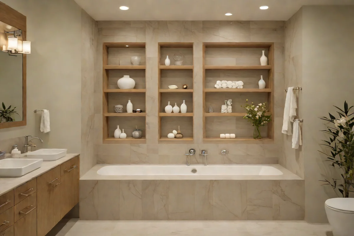 The Visual Sandbox Recessed Wall Niche The Visual Sandbox Recessed Wall Niche - Freestanding Tub Ideas