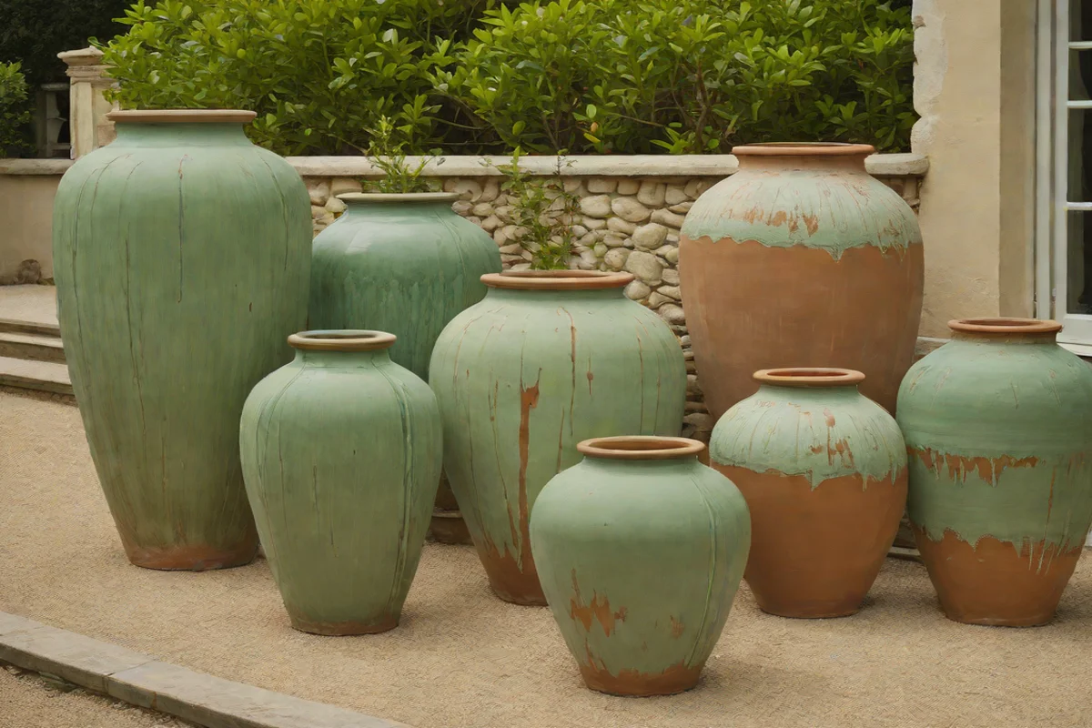 Hand-Thrown Terracotta Biot Jar Statements - French Country Exterior and Garden Designs