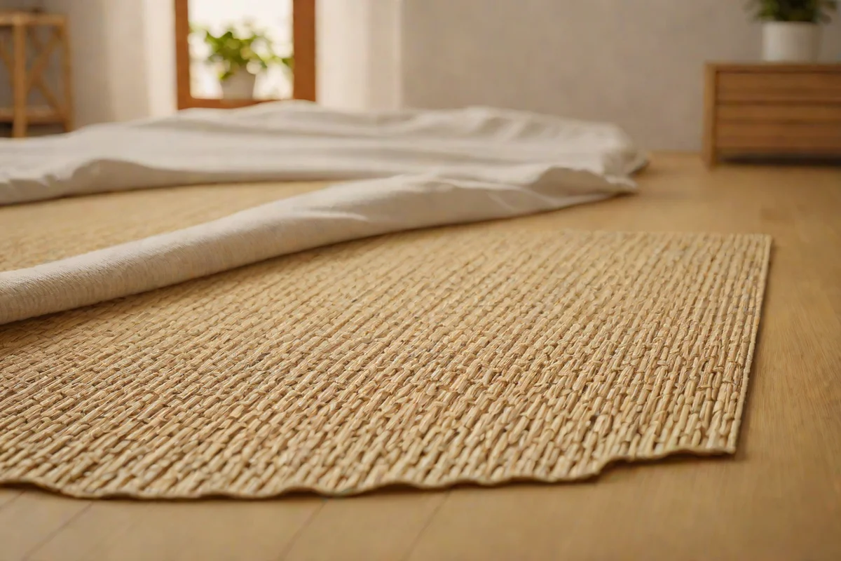 Bamboo Foot-Mat Tactile Foundations - Guest Bedroom Refresh Ideas