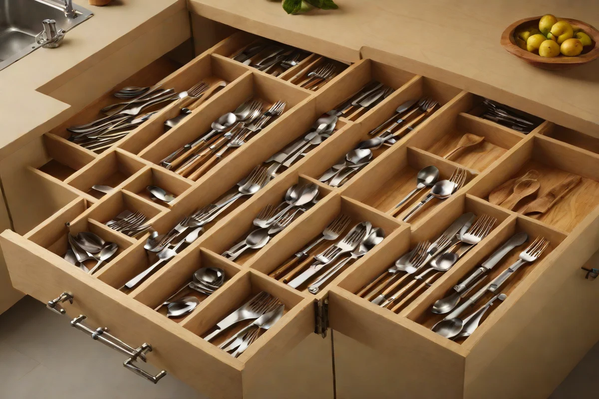 The Diagonal Flatware Axis - Kitchen Drawer Organization Hacks