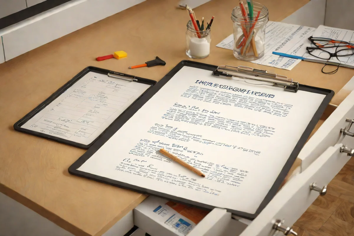 The Visual Sandbox Recipe Clipboard - Kitchen Drawer Organization Hacks