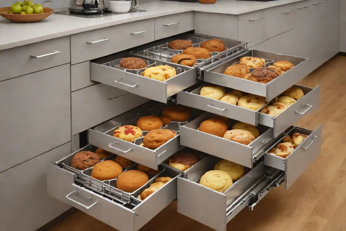 Custom Cake-Pan Nesting Zones - Kitchen Drawer Organization Hacks
