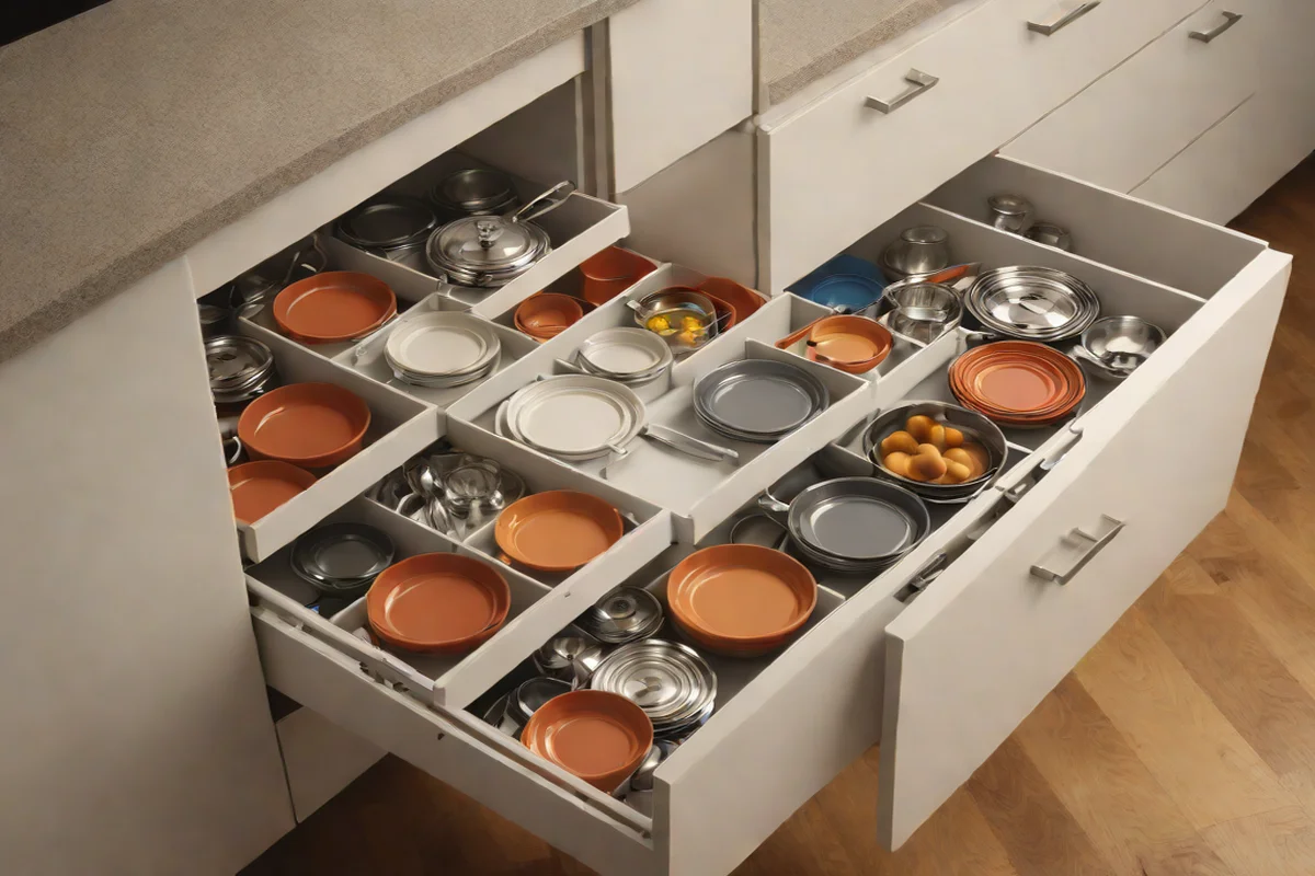 Corner Lazy Susan Base Inserts - Kitchen Drawer Organization Hacks