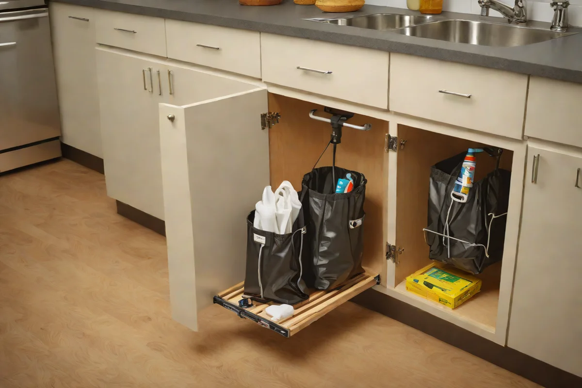 Command Hook Trash Bag Suspensions - Kitchen Drawer Organization Hacks