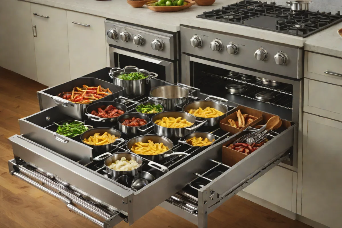 The Deep Cookware Pull-Out Drawer Matrix - Kitchen Island Design Ideas