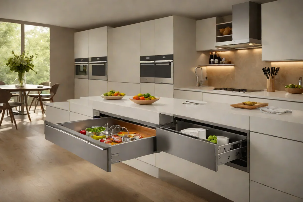 Integrated Under-Counter Microwave Drawer Basins - Kitchen Island Design Ideas